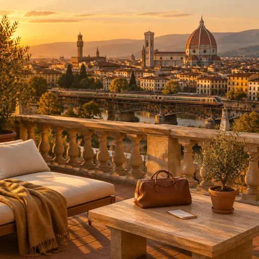 Elegant tuscany Italy train travel guide for Florence city stays and rooftop views