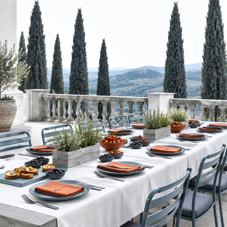 An elegant Italian wedding menu for a Tuscan hotel celebration under the cypresses